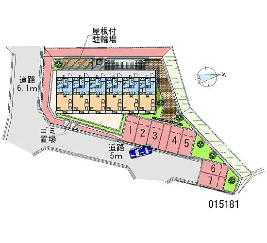 ★手数料０円★枚方市津田東町　月極駐車場（LP）